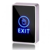 Door exit button with touch pad